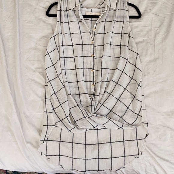 Anthropologie Tops - Anthropologie sleeveless tank gauze small s tunic